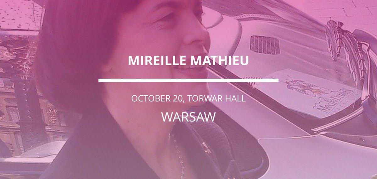 Let's get ready to rumble with <a href="/mireillmathieu/">Mireille Mathieu</a>! Tix: 👉 j.mp/29PoGcQ