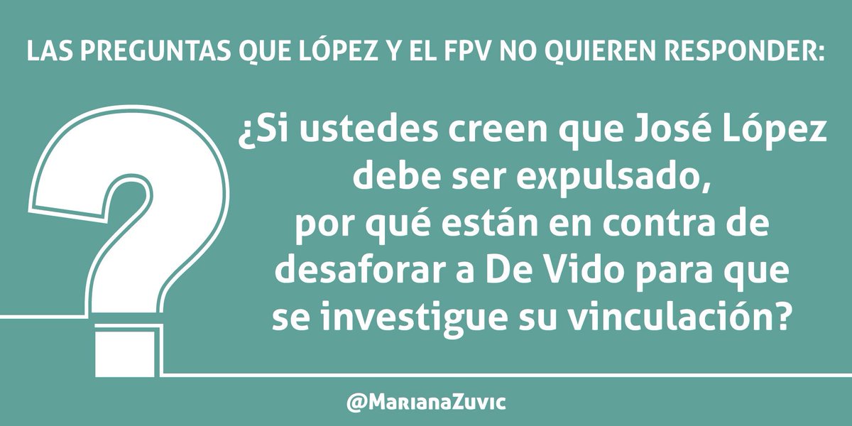 Y vos, q le preguntarías a López y el FPV?Esto es lo q no quieren responder hoy en el Parlasur #ElPuebloQuiereSaber