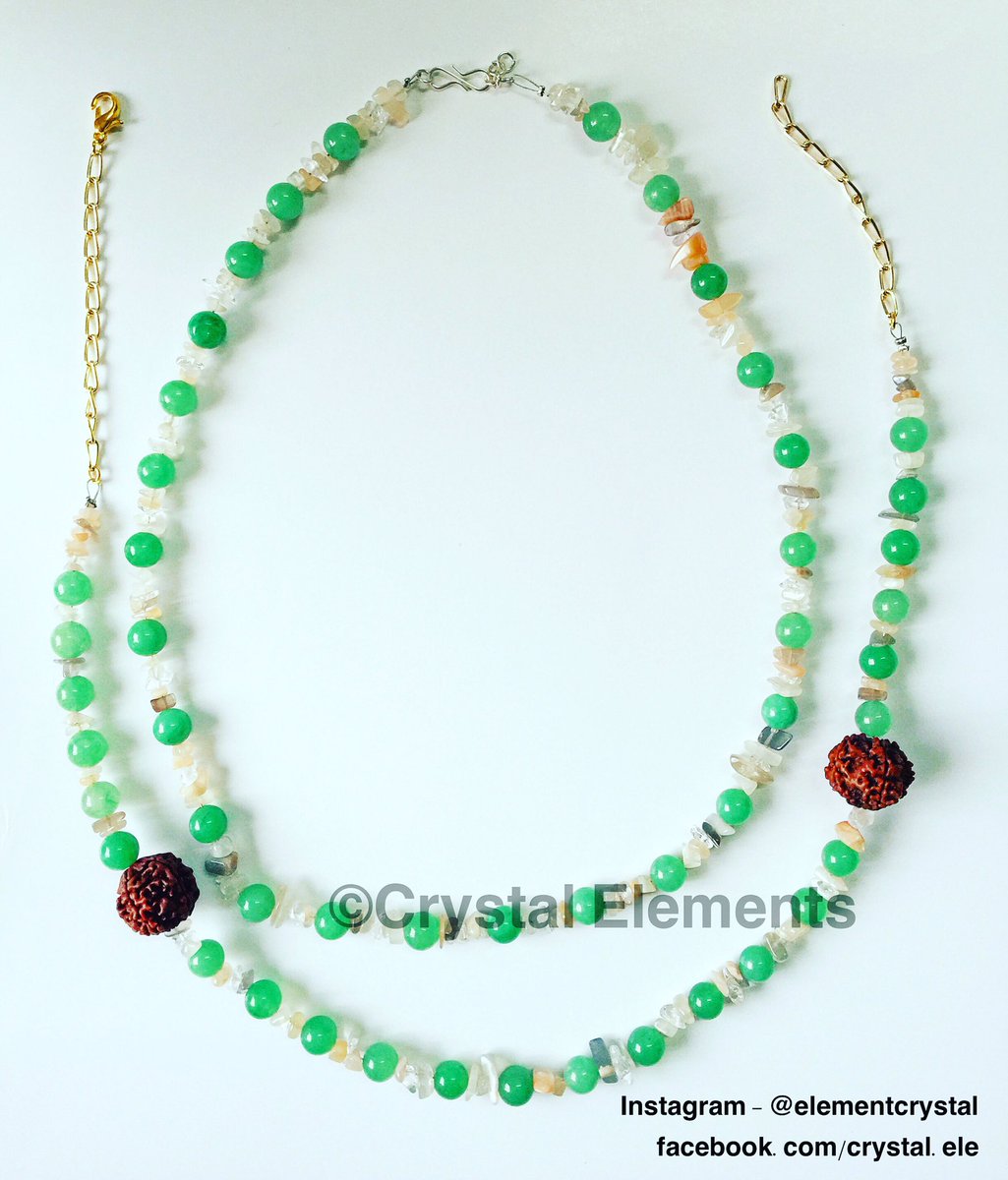 ElementCrystal's tweet photo. Handcrafted crystal necklace #Jade #moonstone #crystal #healing #StylishUbyMe #abundance #heart #chakra #PMtoOrder https://t.co/reaDalnAIo