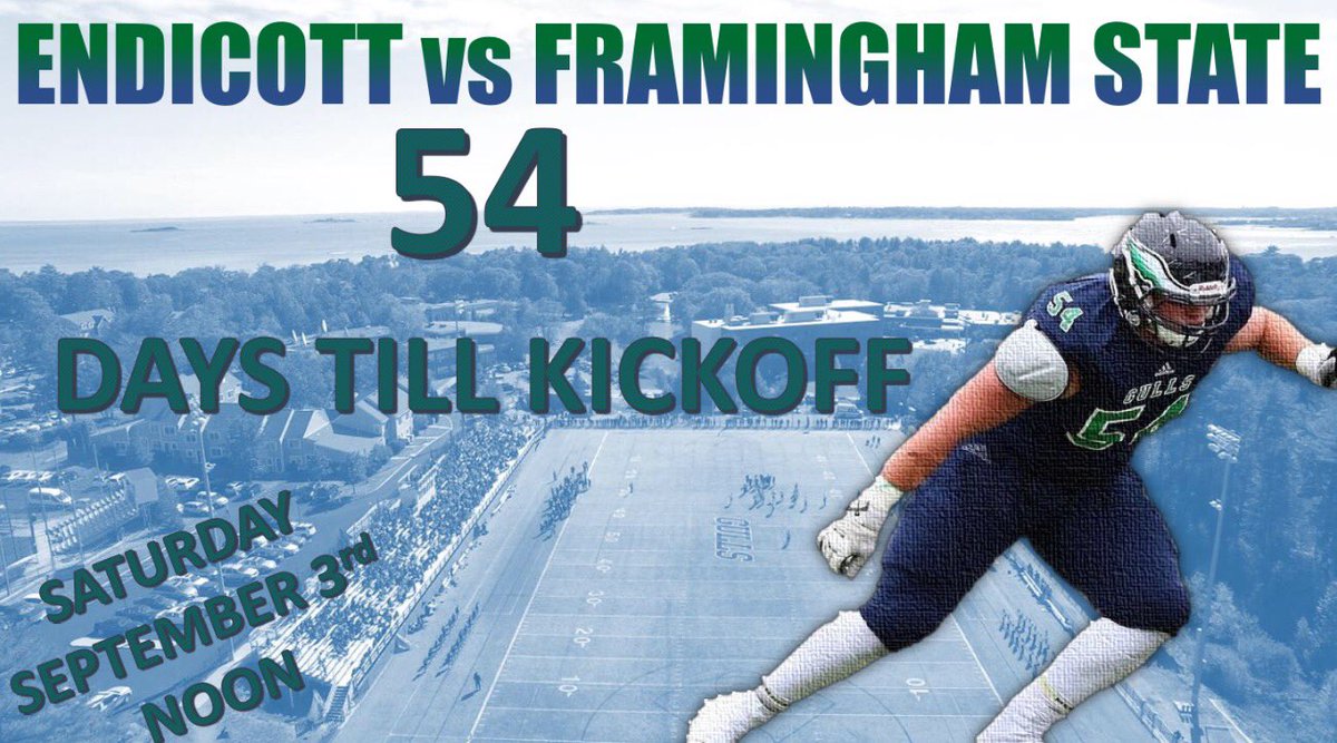 54 more days till kickoff! #GullNation <a href="/ECGulls/">Endicott Athletics</a>
