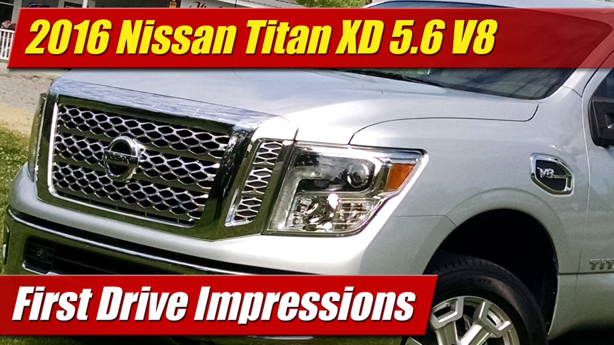 testdriventv's tweet image. VIDEO and PHOTOS of our first test drive in the 2016 #Nissan #TitanXD gas V8 testdriven.tv/2016/07/first-…