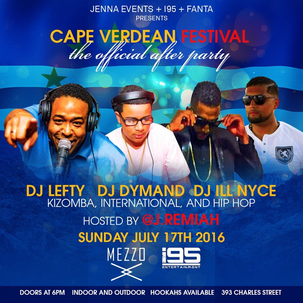 Jremiahh's tweet photo. The Official Cape Verdean festival After party will go down this coming Sunday at MEZZO LOUNGE   Providence! 6p-1a https://t.co/hG4BaDIIFY