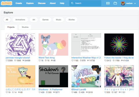 scratch's tweet image. Scratch recently launched a new Explore page, improved Search, & Backpack feature in forums! scratch.mit.edu/discuss/topic/…