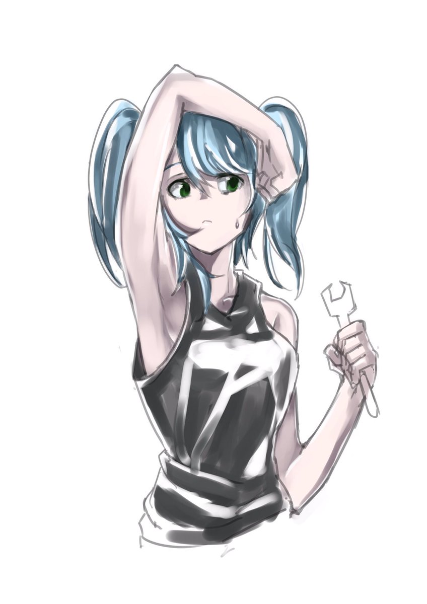 #深夜の真剣お絵描き60分一本勝負
にとりわき 