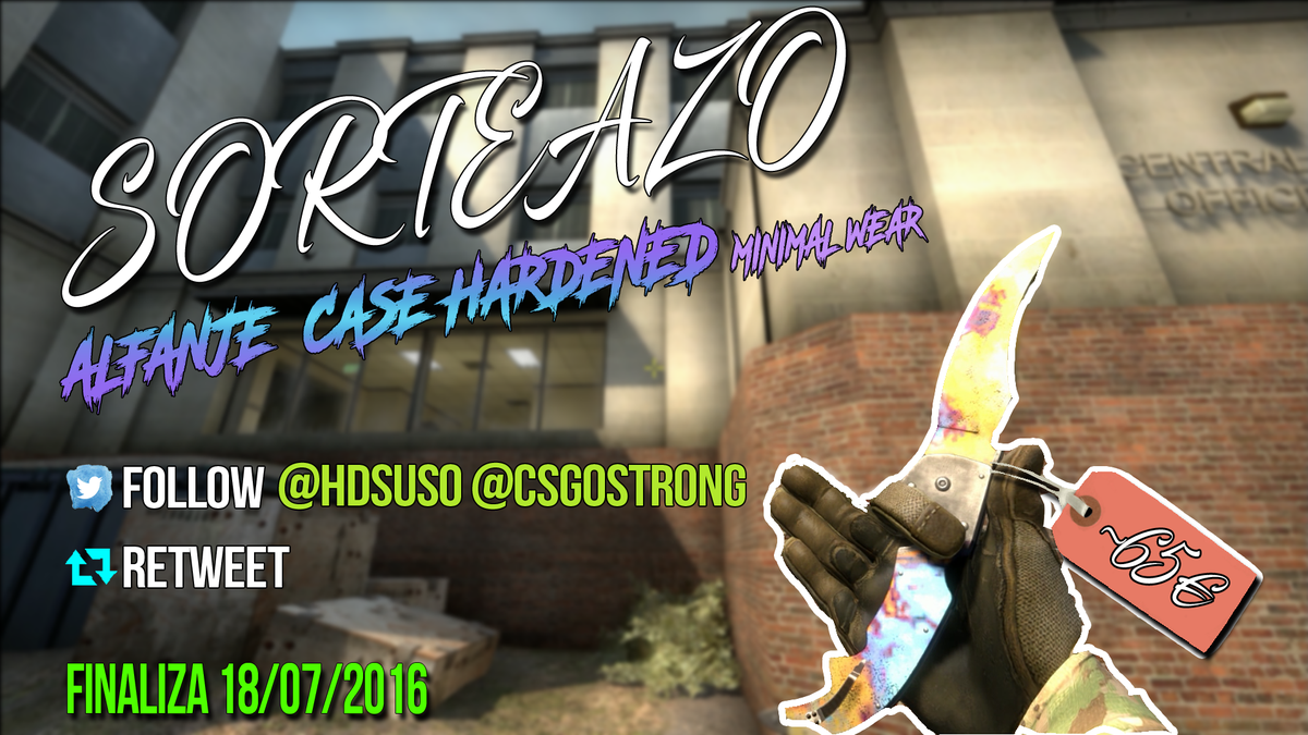 HDSus0's tweet photo. 🔥 ¡¡SORTEO!! 🔥
🔪 ALFANJE CASE HARDENED MW 🔪

◾ FOLLOW◾
▪ @HDSus0 &amp; @CSGOSTRONGCOM

🔁 RETWEET

✔ FINALIZA 18/07/2016 https://t.co/lGigMlwRkC