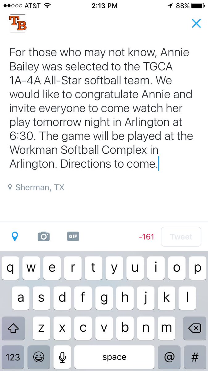 Tom Bean Softball tweet media