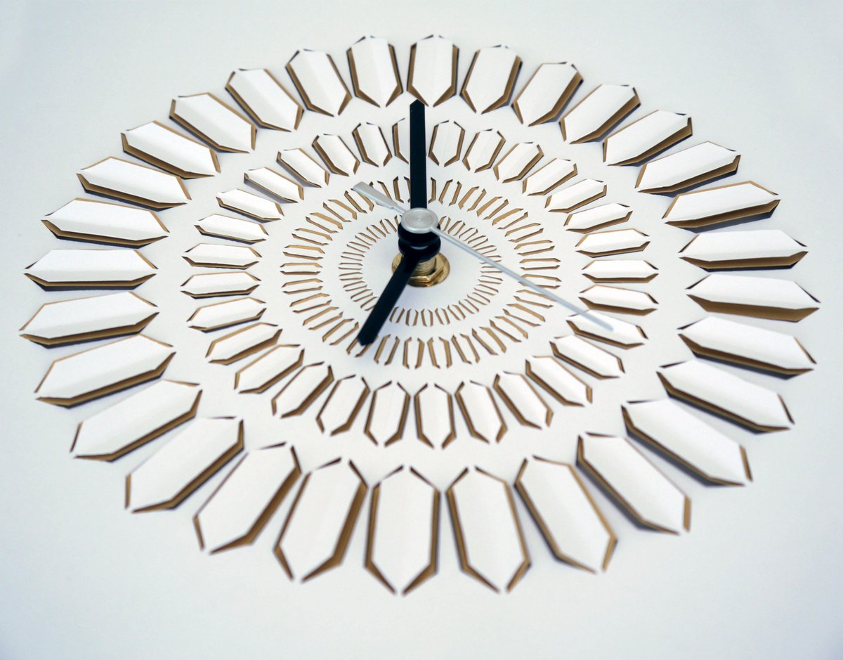 Hand cut paper clock. #bespokeliving #interior #clocks #handmade #paper #madeinbritain  etsy.com/uk/listing/277…
