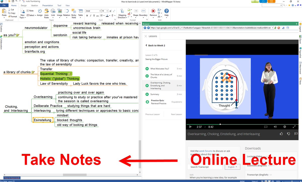 MindMapper's tweet image. An excellent way to learn, organize, and review new materials using MM. #howtotakenotes #studyingnotes