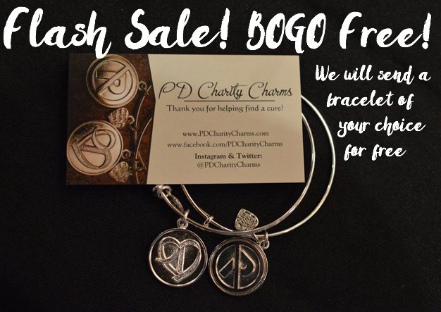 PDCharityCharms's tweet photo. BOGO sale! Get your PD Charity Charms bracelet today! #Parkinsons #findacurealready https://t.co/Oh6NfZTgWd