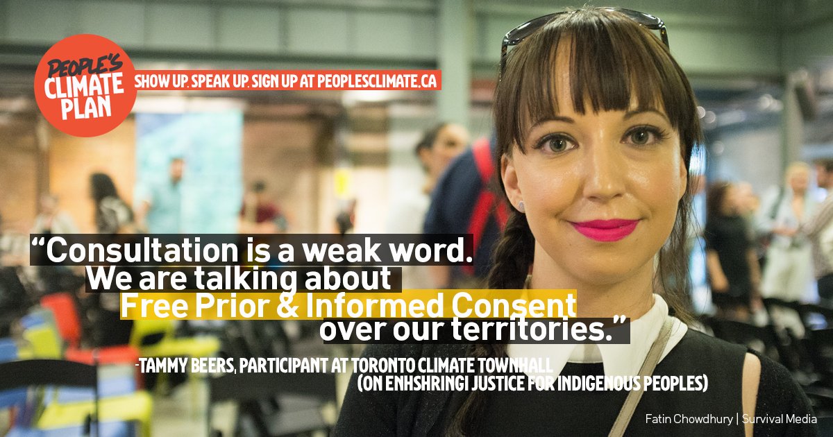 Justice-based climate action means consent of Indigenous peoples needed prior to development. #PeoplesClimatePLan