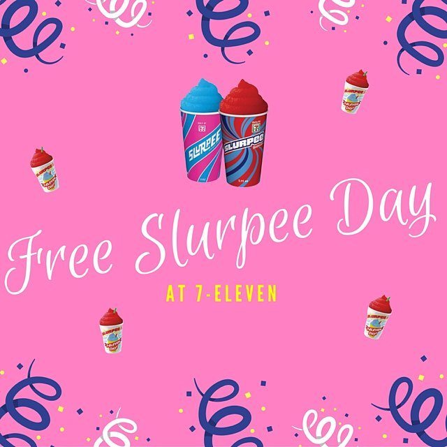 AptShowcase's tweet photo. It's #FreeSlurpeeDay everyone!! From 11am until 7pm you can get a #free #slurpee from #7el… https://t.co/HLgDYtX7xZ https://t.co/82XLI4uv69