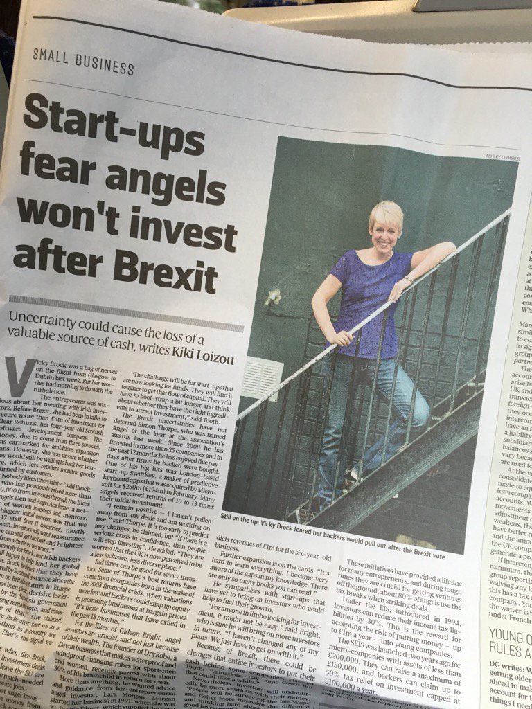 jessbutcher's tweet photo. Love opening my Sunday Times business to see friends featured! @brockvickya@clearreturns @KikiLoizou #femalefounders https://t.co/O9lricypd3