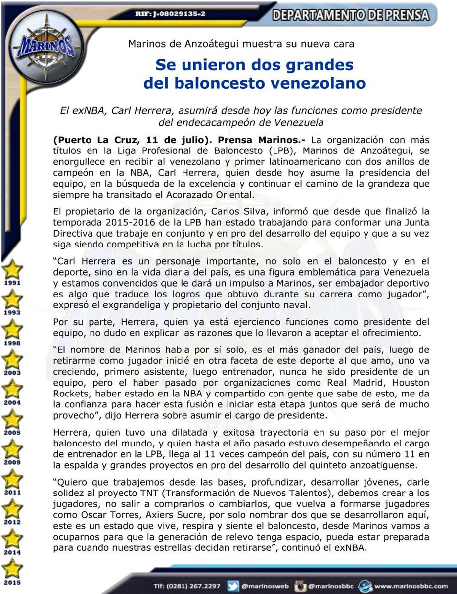 Nota de prensa naval, parte 1