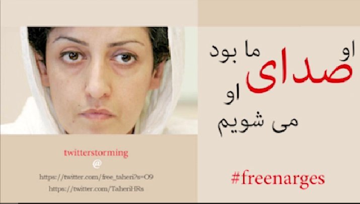 daniyal_kalhor's tweet photo. Her charge: being an #humanrights ' activist.

#freenarges
#hungerstrike 
#humanrights
#freetaheri https://t.co/Fsj7TiN9RY