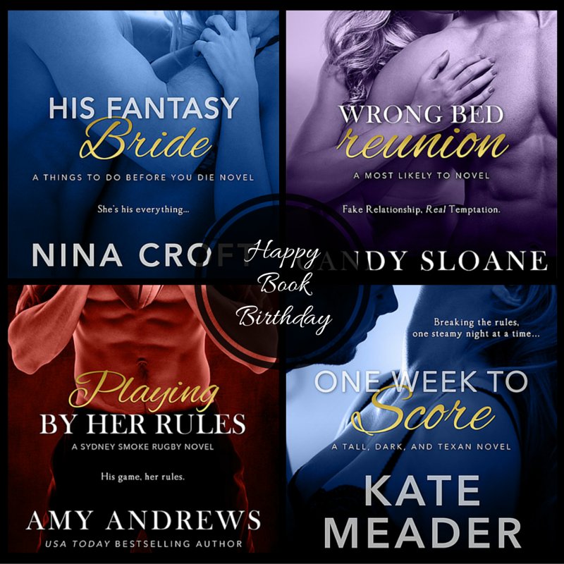 entangledpub's tweet photo. Happy Book Birthday to @Nina_Croft , @CandySloane , @AmyAndrewsbooks , and @KittyMeader! https://t.co/O5a90GavtY https://t.co/7F42EWjlJV