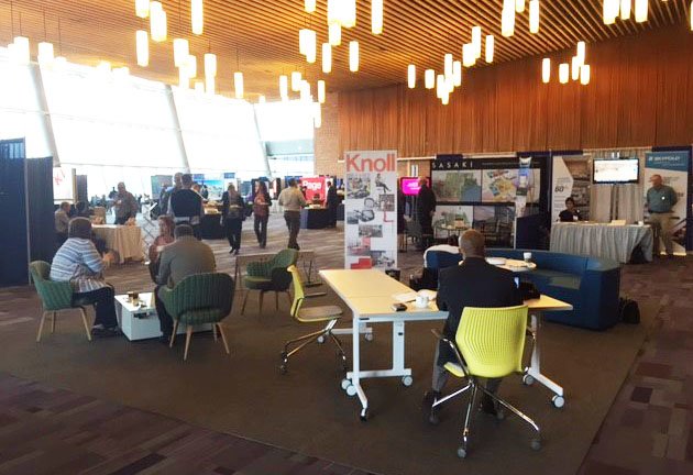 Knoll_Inc's tweet photo. Hello, Vancouver! Recharge with Knoll in the SCUP commons area. #SCUP51 https://t.co/t7q7Pc1foe