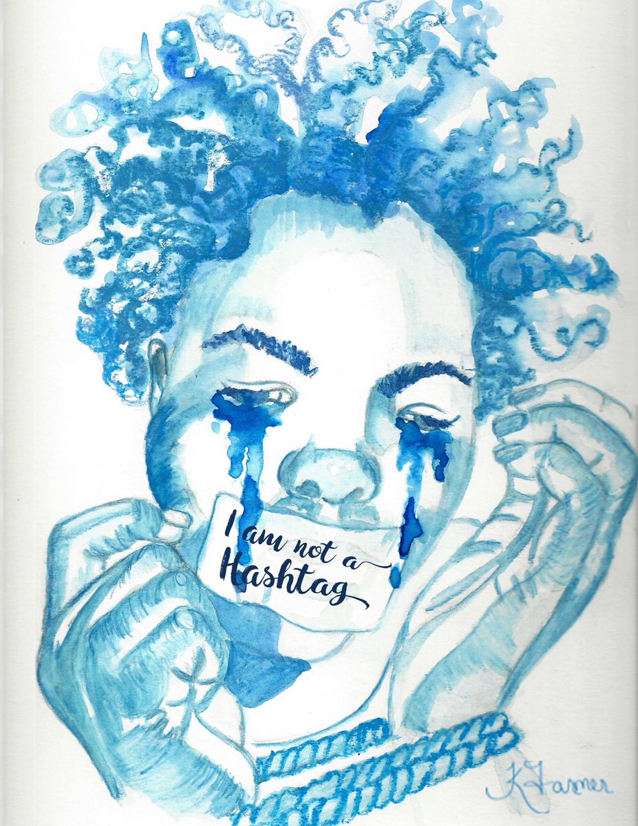 KristinSFarmer's tweet photo. #blacklivesmatter #AltonSterling #PhilandoCastile #BLM #IAmNotAHashtag #illustration #watercolor https://t.co/7iad9VlEVB