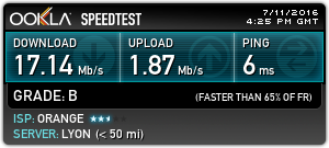 MineSliDe's tweet photo. Bon j'ai enfin Internet dans ma nouvelle maison, voila le speedtest c'pas top top mais jsuis avec l'adsl la jcrois https://t.co/2agDiInxJp