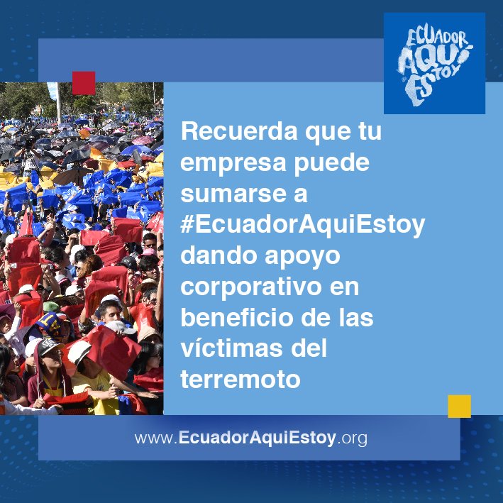 Haz tu contribución en ecuadoraquiestoy.org #EcuadorAquiEstoy