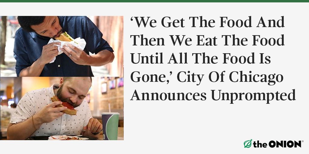 TheOnion's tweet photo. "Sometimes we eat the food during TV, too. Or sometimes after TV." https://t.co/jExfEVPTHz https://t.co/wviJA5SDT4
