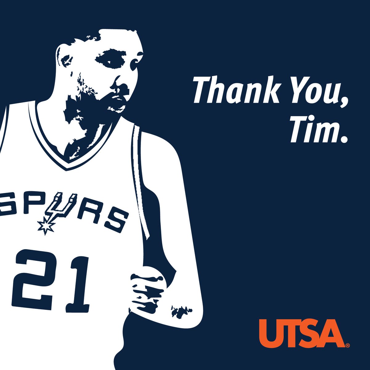 UTSA's tweet image. From a top-tier university to a top-tier leader, #ThankYouTD for 19 years of excellence. #UTSA