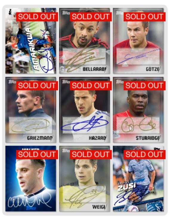 Topps Kick Mixed Sigs Giveaway! 

RT &amp; Follow to enter! 

3 X Winners, 3 cards each!

Winners in 48 hours! 

GL!