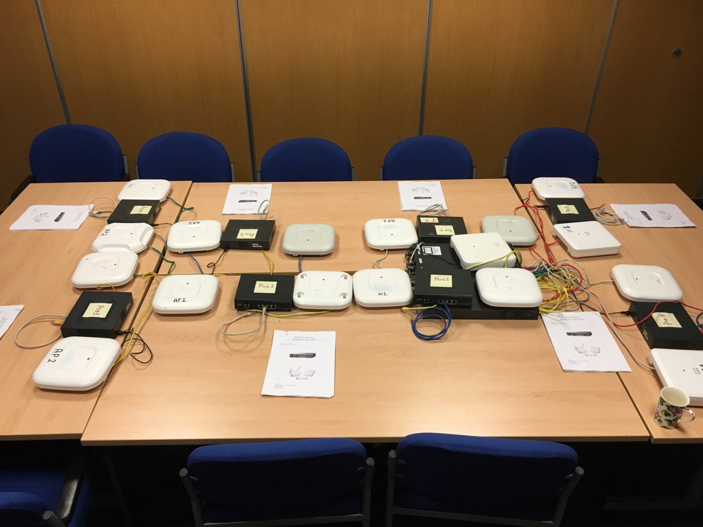 Room all ready to go to deliver another <a href="/CiscoUKI/">Cisco UK & Ireland</a> #wirelesswarrior training