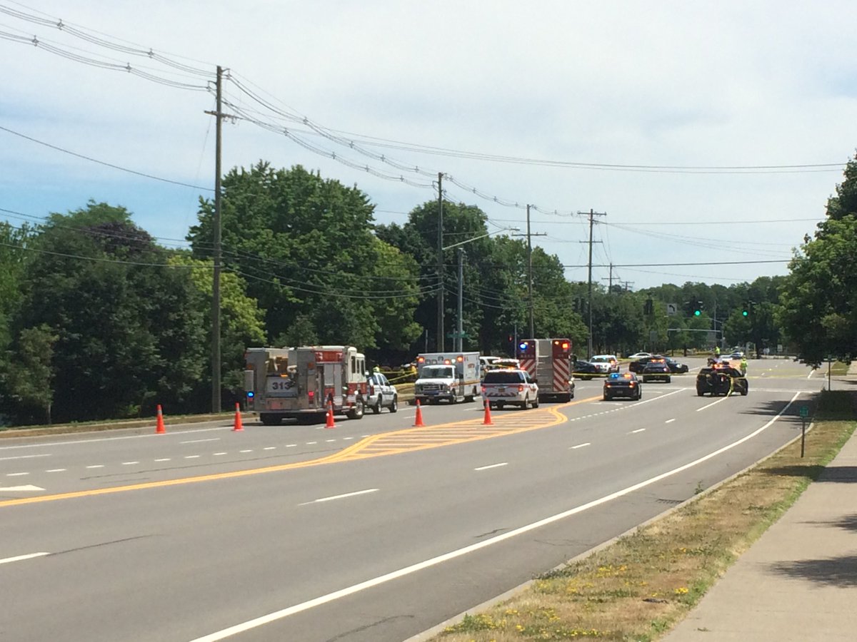 Crews are on the scene of a car crash on PittsfordPalmyra Road (Route
