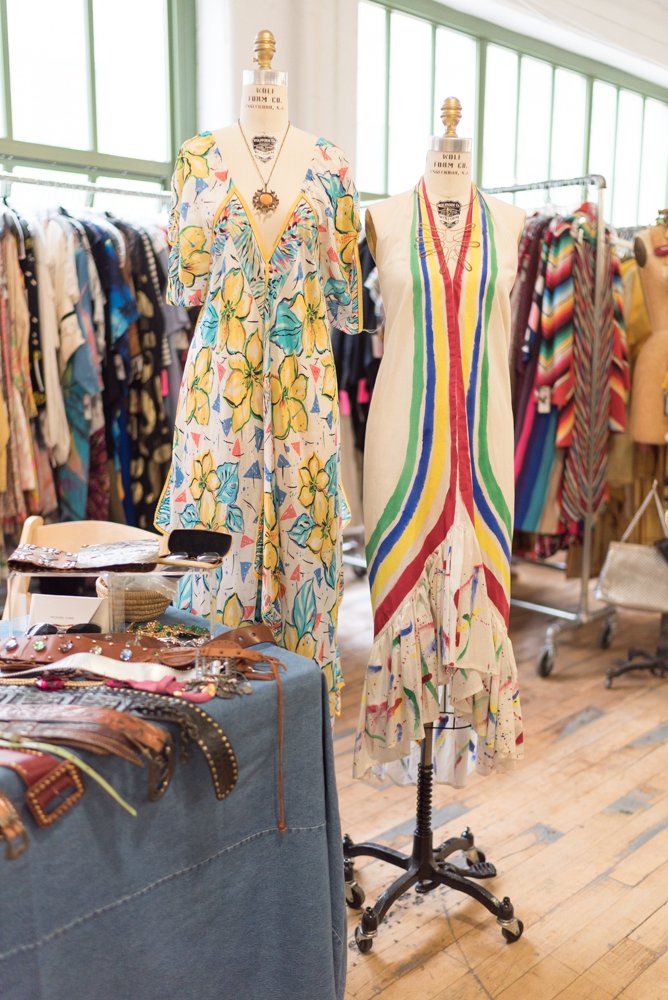 A rainbow of florals and stripes captured at our spring show in May 💐