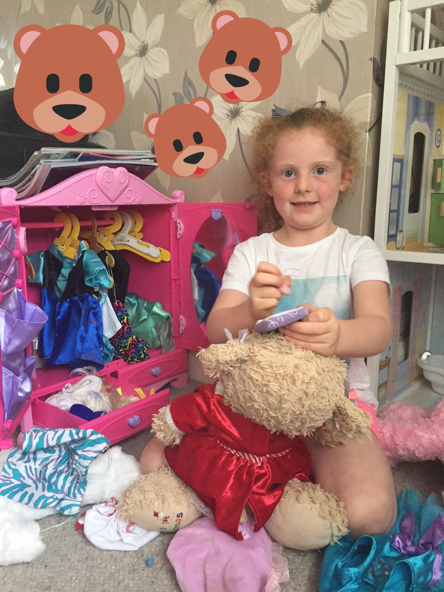 Teddy picking his outfit for the picnic tomorrow 🐻🐻🐻 #superexcited <a href="/farnworthrw/">Mrs Whitfield</a> 👗👍🏻💅🏻