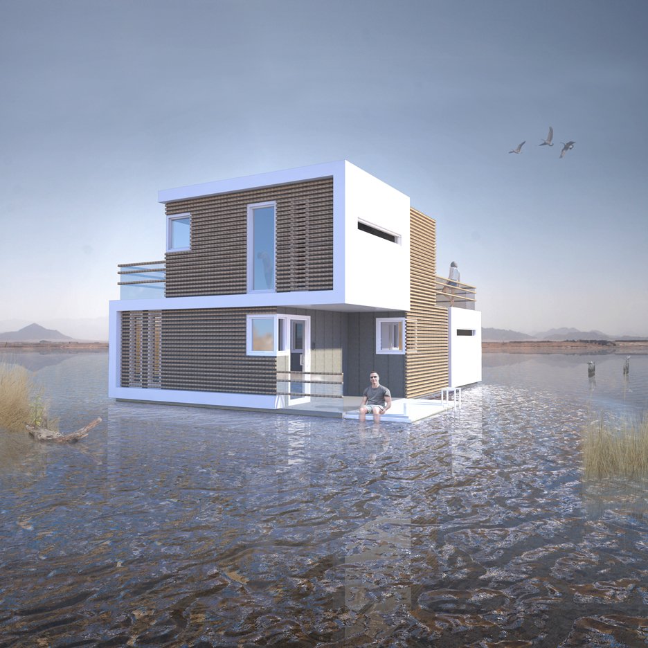 dezeen's tweet photo. Conceptual home for couples designed to split into two halves after divorce: https://t.co/PwMqmQx5e8 https://t.co/VZWLE122CR