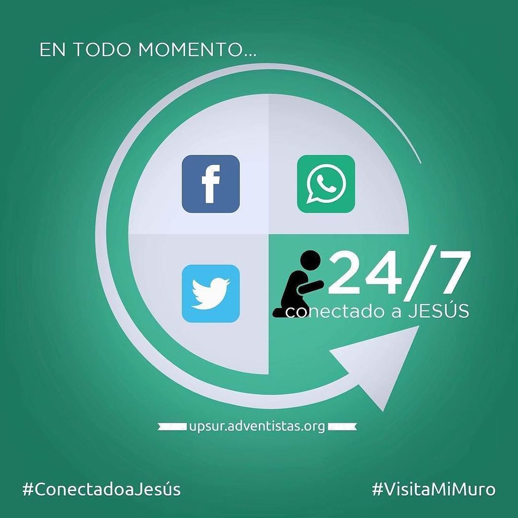 AdventistasUPS's tweet photo. “El que permanece unido a mí, y yo unido a él, da mucho fruto” (Juan 15:5). #VisitamiMuro #ConectadoaJesus #Devocio… https://t.co/xR06DtwXSO
