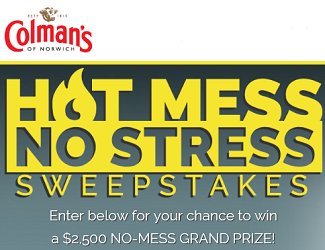 Colman’s Mustard Hot Mess, No Stress Sweepstakes61 goo.gl/qbAOk5