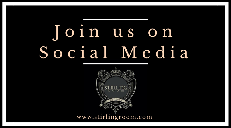 Be sure to follow us on #socialmedia for party photos and more!
TW &amp; IG: <a href="/StirlingRoom/">Stirling Room</a>  
facebook.com/stirlingroom/