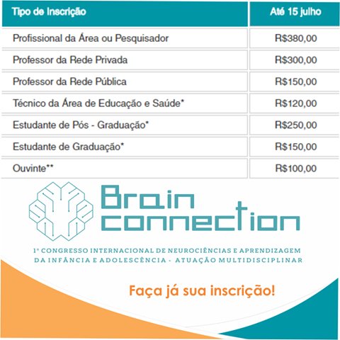 BrainEventos's tweet image. Aproveite! Preços especiais até dia 15 de julho! Faça agora mesmo sua inscrição goo.gl/WRkQaC