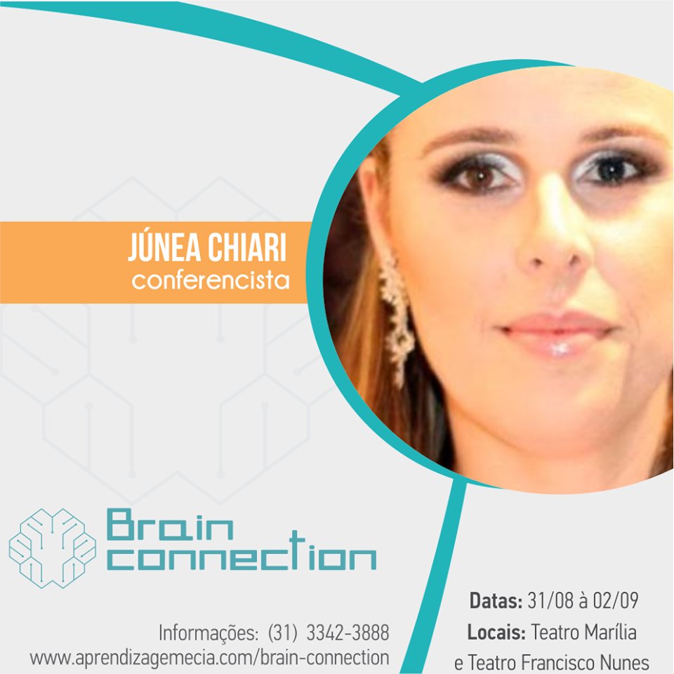 BrainEventos's tweet image. Júnea Chiari é um dos conferencistas que estará conosco!goo.gl/WRkQaC