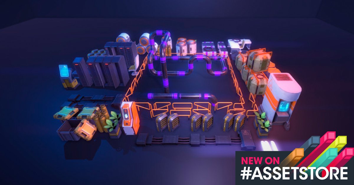 AssetStore's tweet photo. New on #AssetStore: Big pack of low poly Sci-fi objects: https://t.co/IMsl8IOWI3 https://t.co/eGTidqFOJF