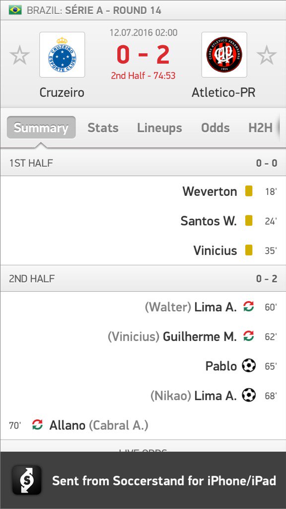 DimaTimka's tweet image. #Cruzeiro - #AtleticoPR 0:2  #total #over 2.5 

More info: soccerstand.com/?r=1:UPHGXltn