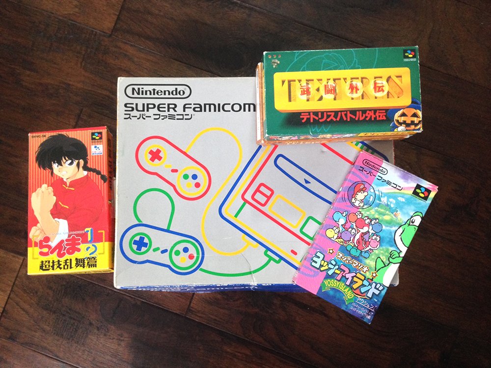 StrngeRoboMemry's tweet image. Whooa, found this in the basement, time to get a JPN-USA power converter :O #superfamicom #yoshi #findz