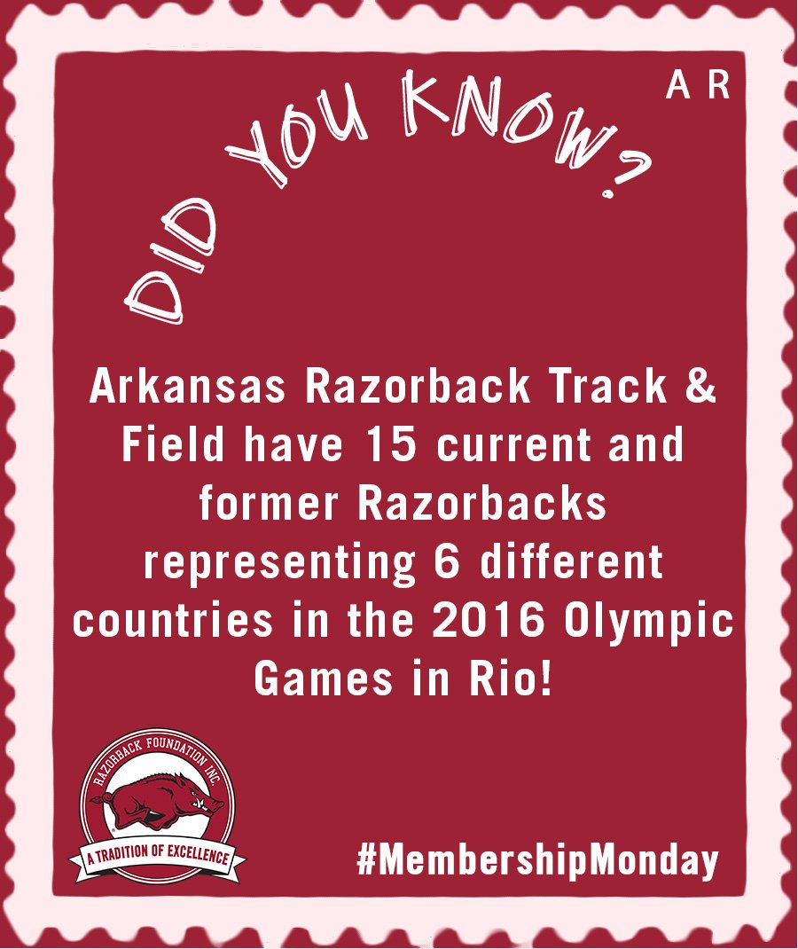 Re-Tweet to WIN! Congratulations to @RazorbackTF for qualifying 15 Razorbacks to #Rio2016