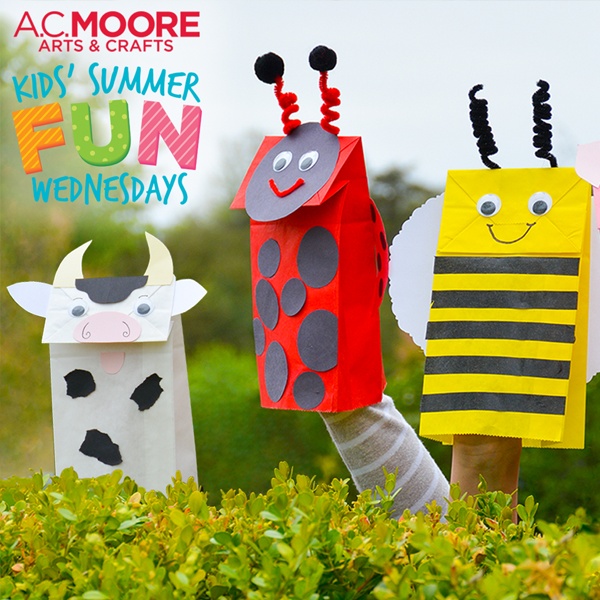 officialacmoore's tweet photo. FREE paper puppet MAKE &amp; TAKE with @Elmers on Wed., 7/13 from 1-3pm at your local #ACMoore! #MakeSummerFun https://t.co/e2LXHjOe3H