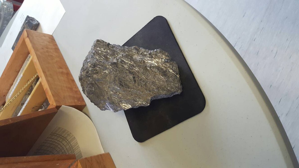 INN_Editorial's tweet photo. A very heavy piece of rock at Alexco's field office! https://t.co/OZb6xK3kEc