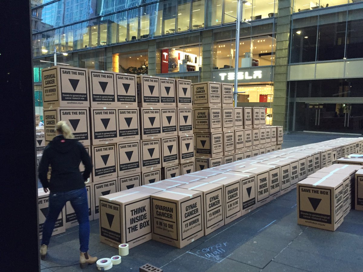sharpielaw's tweet image. Genius charity promotion in Martin Place, Sydney - donate now #savethebox