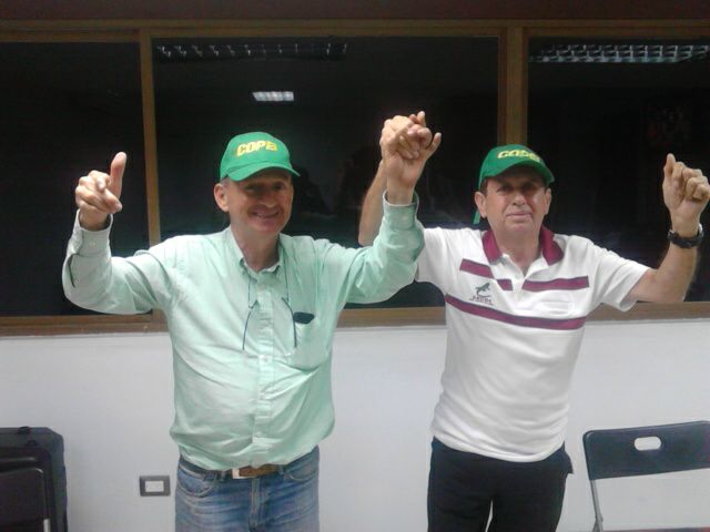 PedroLopezSC's tweet photo. Pedro Lopez, nuevo Presidente de COPEI San Cristóbal junto a Omar Guillen, Secretario General. #LosCopeyanosDeciden https://t.co/7iQvFUqzo8