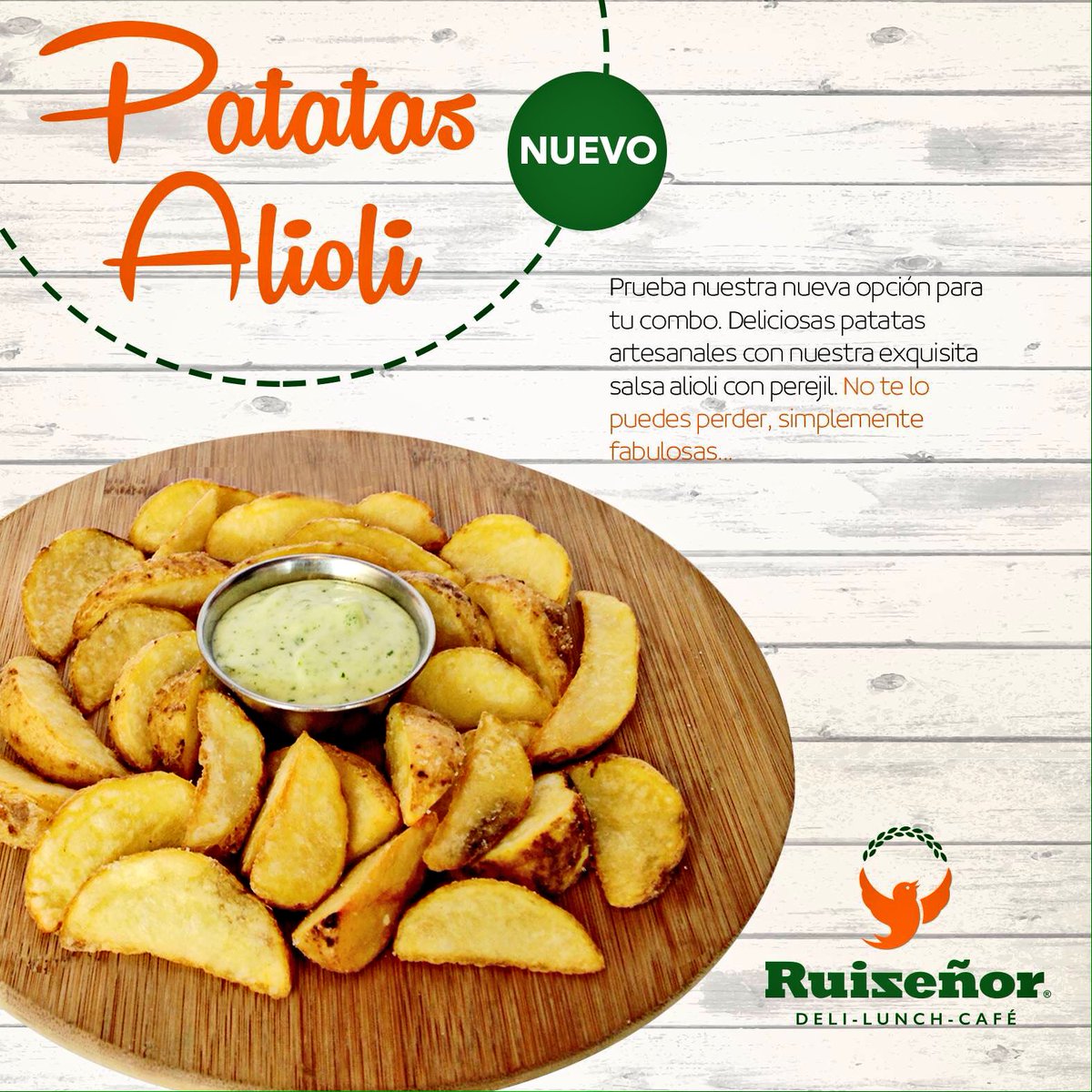 RuizenorCafe's tweet photo. Prueba nuestra nueva opción para tu combo, patatas alioli! No te las puedes perder! #soloenruizeñor https://t.co/cqZfSoz5HS