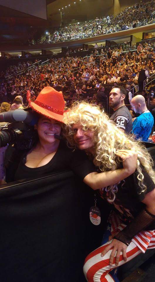 MadonnaLoveDale's tweet photo. Hi @MixtapeFestival  here me with  @Madonna  @TheGarden #RebeHeartTour  we are #LivingForLove https://t.co/HNMoy5GVlu