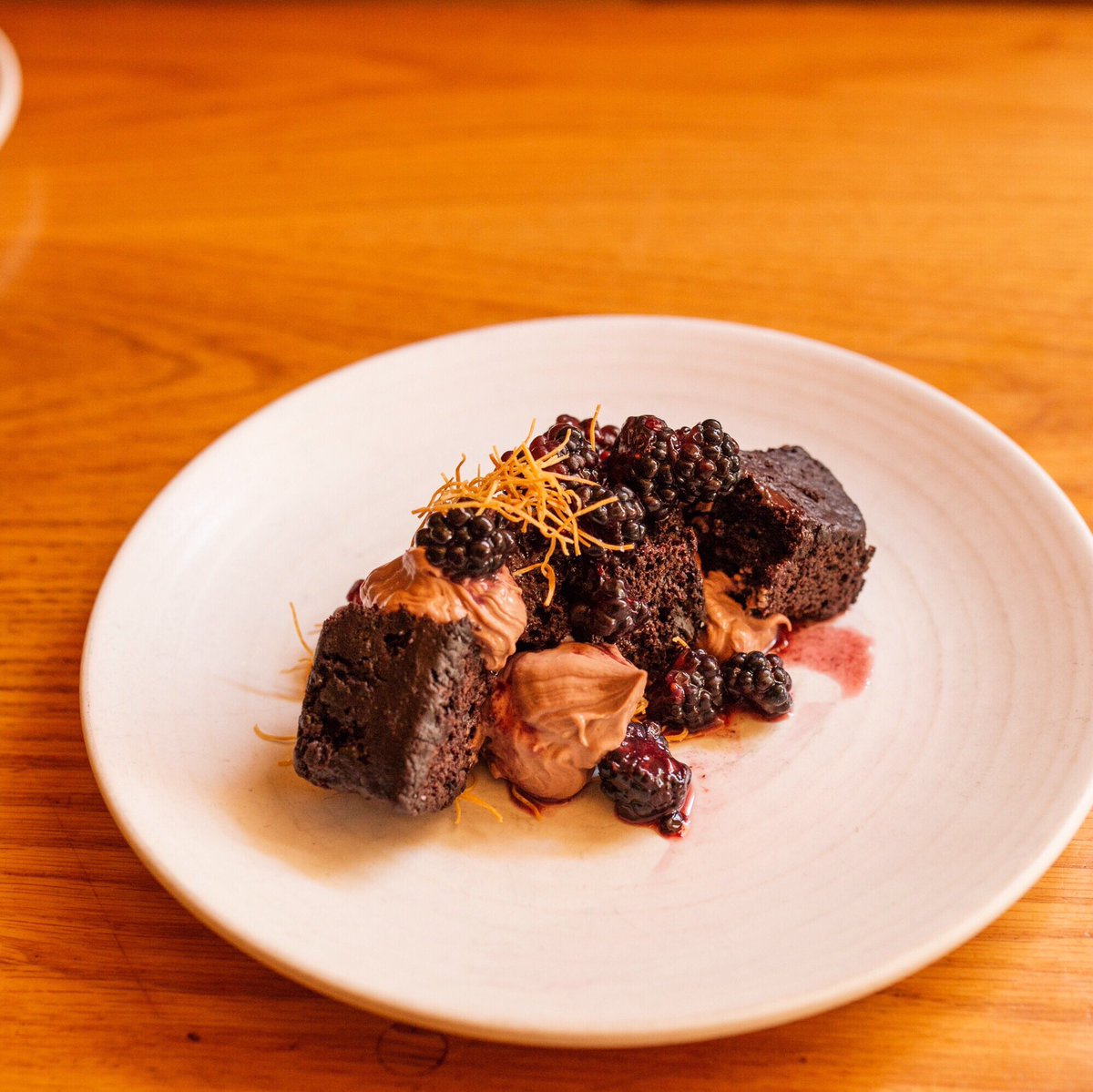 we're chasing off the monday blues with our rich &amp; comforting chocolate olive oil cake