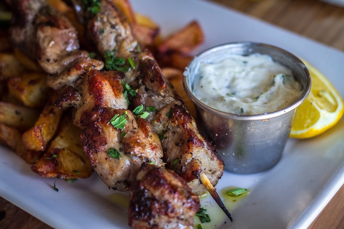 Evoo Greek Kitchen On Twitter Pork Souvlaki Entree With Evoo