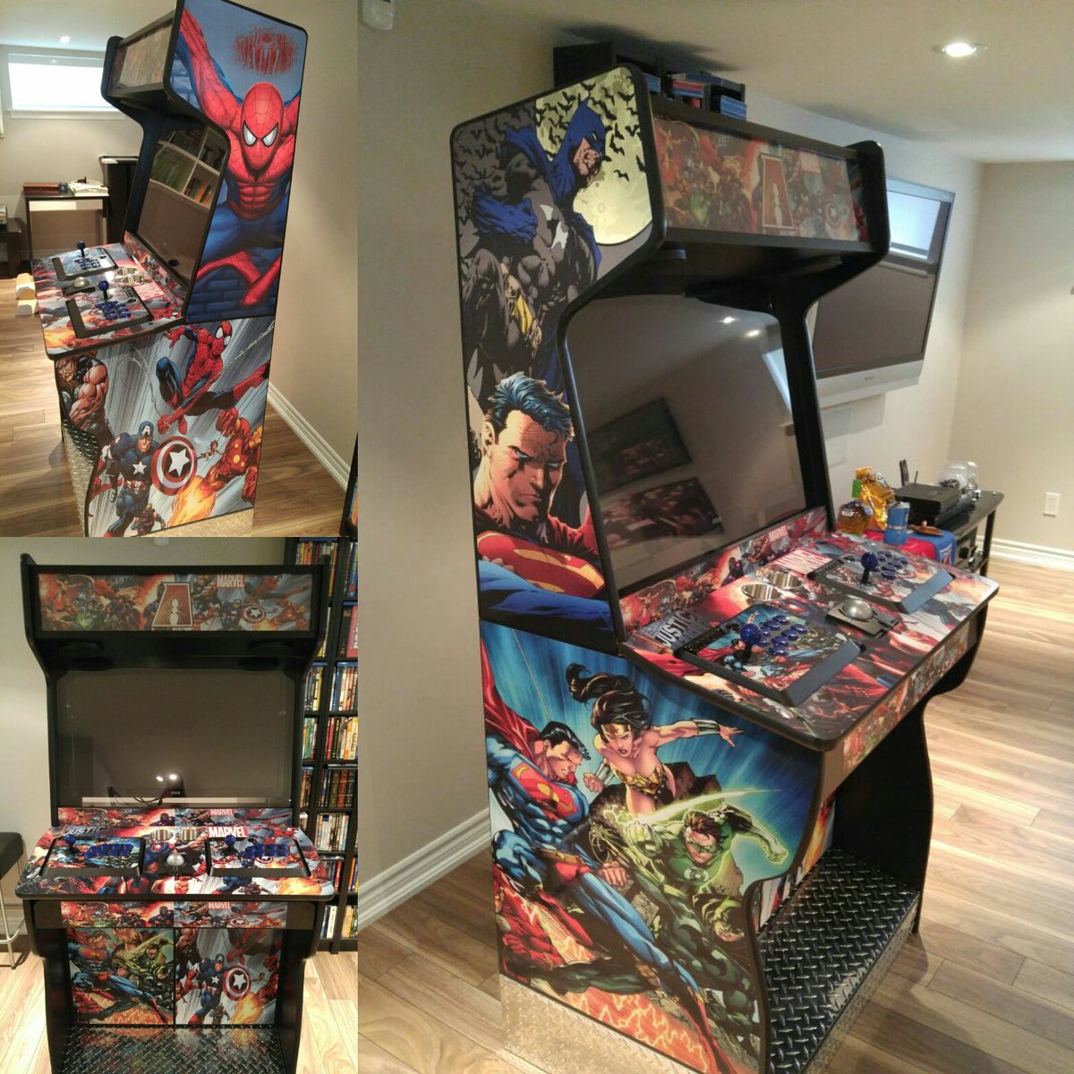 Custom Marvel vs Justice League art on our next-gen machines! Contact us toll free at 1-844-9ARCADE (27-2233)
