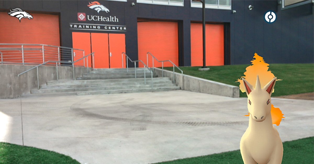 Broncos's tweet photo. It's no surprise that we found some serious #Horsepower on #PokemonGo. https://t.co/y6mdW0xxyk